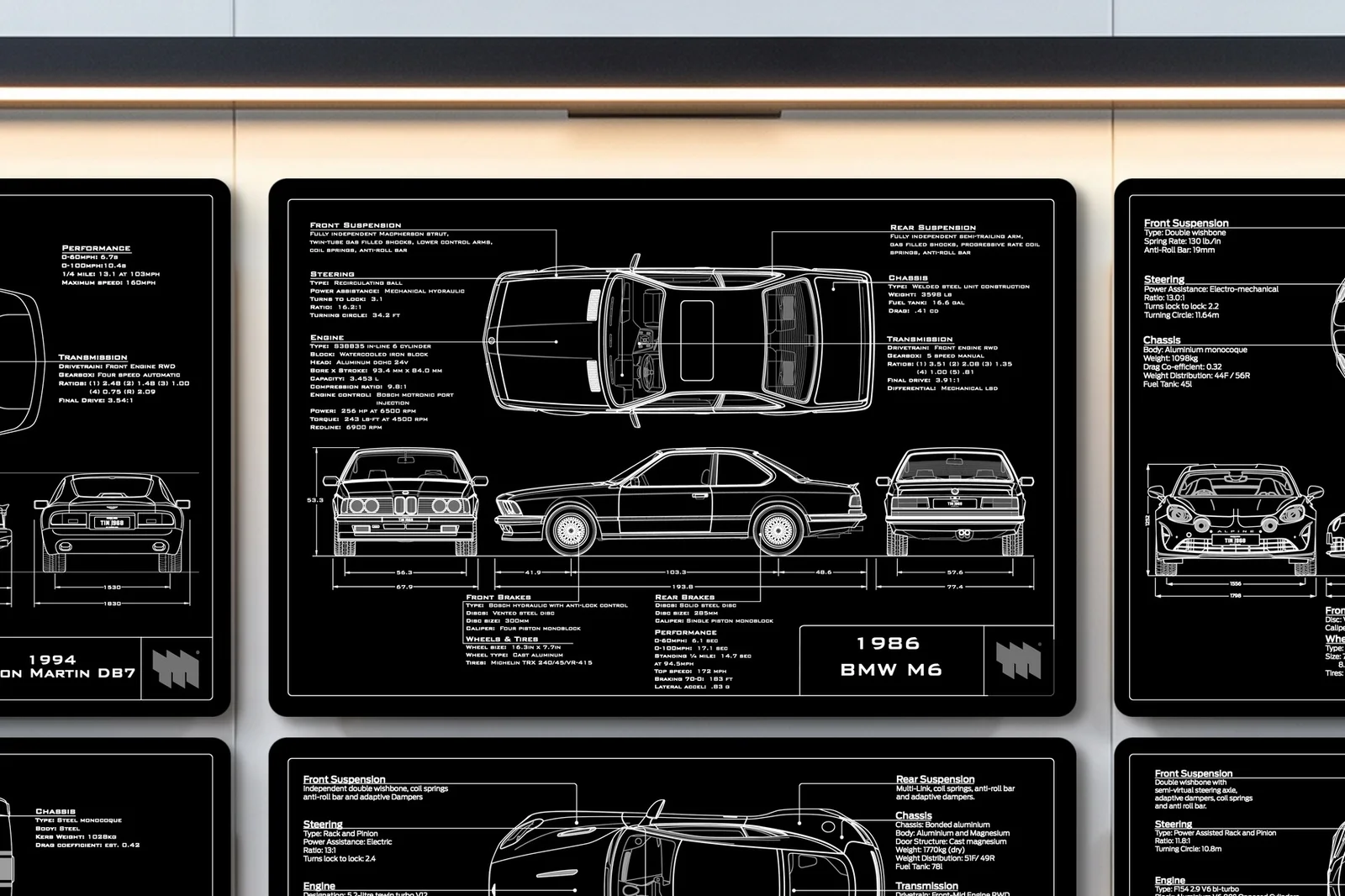 1986 BMW M6, close on the workshop wall