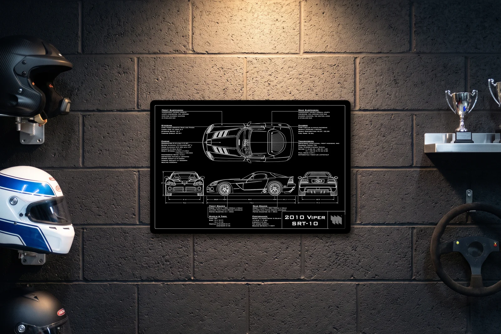 2010 Viper SRT-10, on a racing wall, landscape