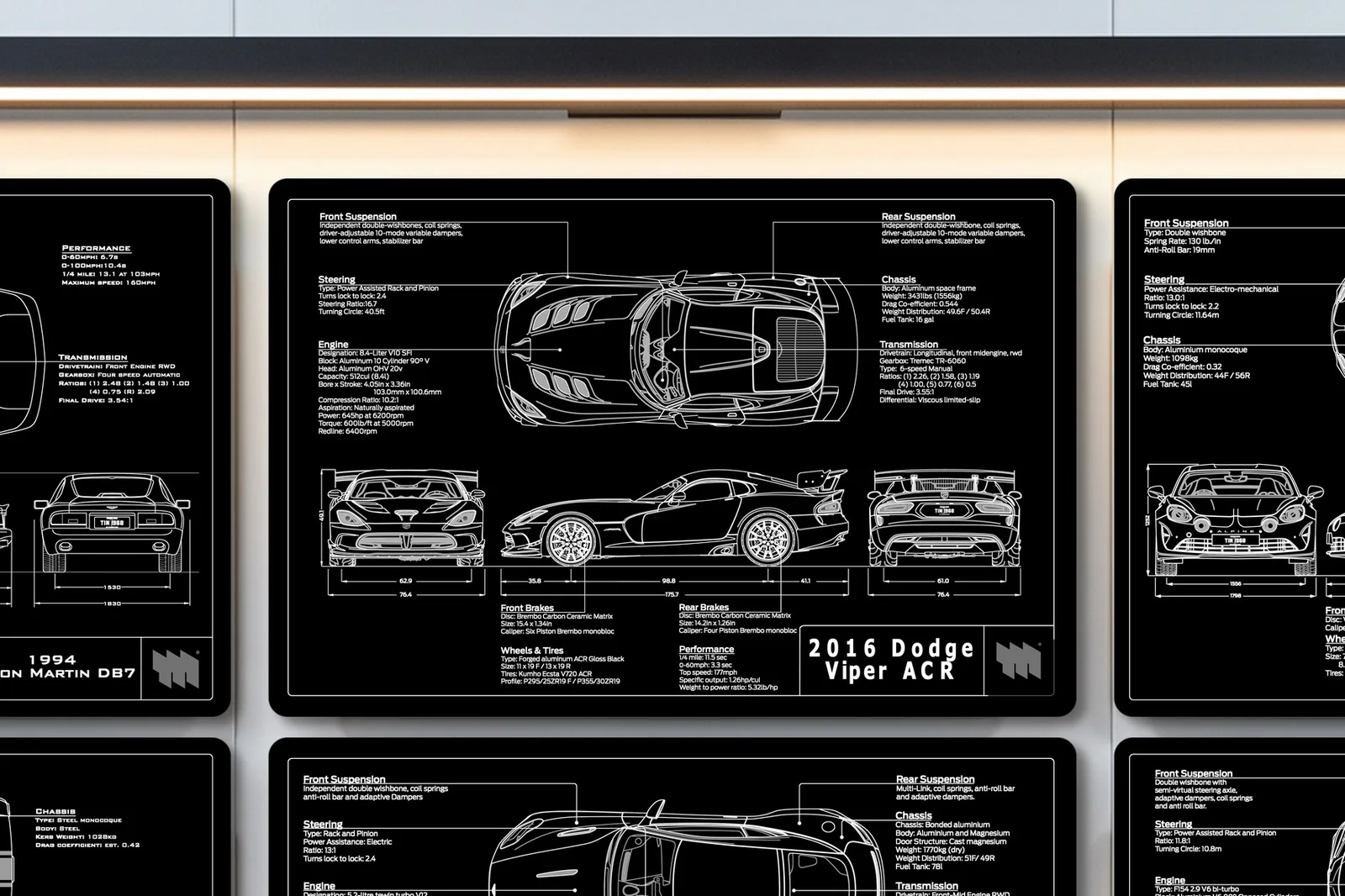2016 Dodge Viper ACR, close on the workshop wall